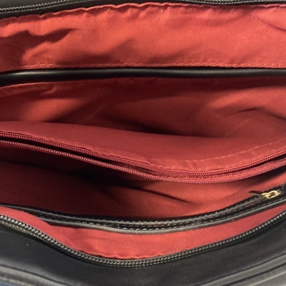 Le Miel NWT 100% Black Vegan Purse Handbag Large Tote Laptop - Picture 11 of 12